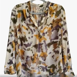 Zadig and Voltaire camoflauge silk blouse